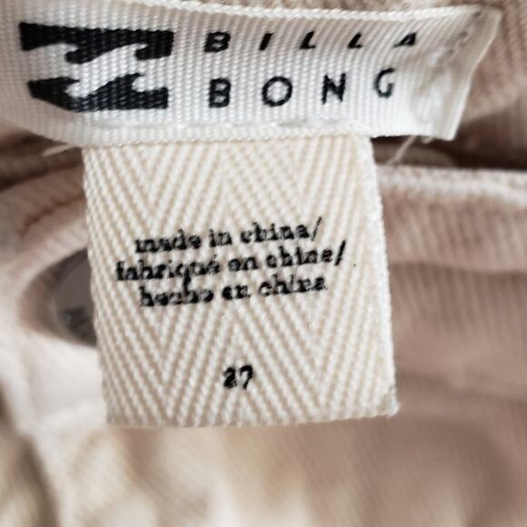 BILLABONG Wall to Wall Denim Cargo Pants Size 26‎ Antique White - Picture 6 of 12
